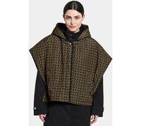 Didriksons Siri Wns Cape Rope Aop Black Taille: 34 | Ponchos Outlet | Femme | Le Noir