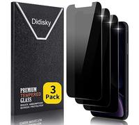 Didsky Lot de 3 Protecteur Verre Trempé Anti-Espion pour iPhone 11, iPhone XR 6,1", facile à installer, résistance aux Rayures, Dureté 9H, Pas de Bulles, Haute définition