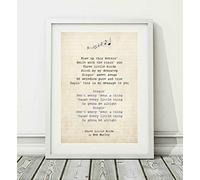 Didymus Co Bob Marley - Three Little Birds - Impression de Paroles de Chansons (sans Cadre) - Affiche Formats d'impression Disponibles A4 (29.7 x 21cm) et A3 (42 x 29.7cm) (A3)