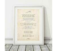 Didymus Co Coldplay - Clocks - Impression de Paroles de Chansons (sans Cadre) - Affiche Formats d'impression Disponibles A4 (29.7 x 21cm) et A3 (42 x 29.7cm) (A4)
