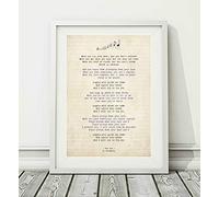 Didymus Co Coldplay - Fix You - Affiche de paroles de chanson (sans cadre) - Tailles A4 (29,7 x 21 cm) et A3 (42 x 29,7 cm) (A4)