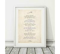 Didymus Co Coldplay - Yellow - Impression de Paroles de Chansons (sans Cadre) - Affiche Formats d'impression Disponibles A4 (29.7 x 21cm) et A3 (42 x 29.7cm) (A4)