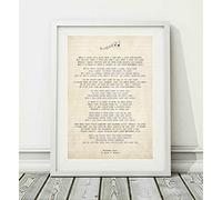 Didymus Co Guns n' Roses - November Rain - Impression de la Chanson Lyric Art Poster (UNFRAMED) - Format A4 A3, A4