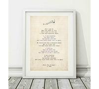 Didymus Co INXS - Never Tear Us Apart - Song Lyric Art Affiche Poster (UNFRAMED) - Format A4 (29,7 x 21 cm) et A3 (42 x 29,7 cm) (A4)