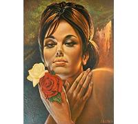 Didymus Co Lisa Rose de J H Lynch de l'ère Tretchikoff - Impression d'art Vintage Kitsch, A4