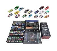 Die Cast Cars - Metal 37 cm, Toy Car Set, 48 pièces Pull Back Action | Built-in Garage Storage Durable Design, Racing Car Toys, Pull Back Cars For Kids Play, Classroom Rewards, Birthday Party Favors