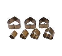Die de coupe en cuir 7pcs en acier à carbone élevé forme de coeur simple fonctionnement simple moule de coupe bricolage outil d'artisanat en cuir adapté aux amateurs de bricolage