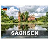 Die deutschen Bundesländer - Sachsen (Wandkalender 2026 DIN A2 quer), CALVENDO Monatskalender: Entdecken Sie in 12 Monaten das wunderbare Bundesland Sachsen im Osten der Republik.