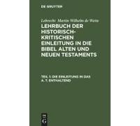 Die Einleitung In Das A. T. Enthaltend