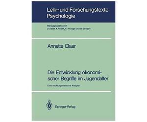 Die Entwicklung Ökonomischer Begriffe Im Jugendalter