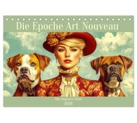 Die Epoche Art Nouveau - Mit eleganter Mode (Tischkalender 2026 DIN A5 quer), CALVENDO Monatskalender: Charmante Frauenportraits im Art Nouveau Stil
