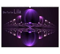Die Farbe Lila (Wandkalender 2026 DIN A2 quer), CALVENDO Monatskalender: Fraktale Fantasien in Lila