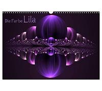 Die Farbe Lila (Wandkalender 2026 DIN A3 quer), CALVENDO Monatskalender: Fraktale Fantasien in Lila