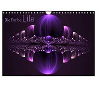 Die Farbe Lila (Wandkalender 2026 DIN A4 quer), CALVENDO Monatskalender: Fraktale Fantasien in Lila