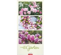 Die Farben der Gärten Kalender 2027: Langer Foto-Wandkalender im Format 33 x 68 cm. Natur-Kalender 2027 mit atemberaubenden Garten-Fotos in eleganten Kompositionen. Hochformat.