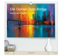 Die Golden Gate Bridge - Ikone am Pazifik (hochwertiger Premium Wandkalender 2027 DIN A2 quer), Kunstdruck in Hochglanz: Golden Gate Bridge, San Francisco,