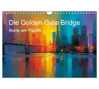 Die Golden Gate Bridge - Ikone am Pazifik (Wandkalender 2027 DIN A4 quer), CALVENDO Monatskalender: Golden Gate Bridge, San Francisco,