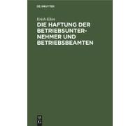 Die Haftung Der Betriebsunternehmer Und Betriebsbeamten