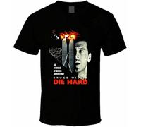 Die Hard Bruce Willis Action Movie Retro T Shirt Mens Tee Gift New from Us Black S