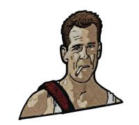 Die Hard Bruce Willis Écusson brodé thermocollant Personnage du film Pop Culture Collectible 8 x 8 cm