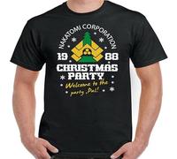 Die Hard Christmas T-Shirt Mens Nakatomi Party Bruce Willis Movie Tee Black L