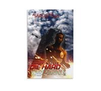 Die Hard Poster - Impression sur toile représentant un flic solitaire qui combat des terroristes dans un gratte-ciel (10) Décoration murale moderne 60 x 90 cm