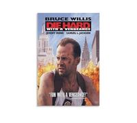 Die Hard Poster sur toile Motif thriller d'action emblématique sur un flic solitaire qui combat les terroristes dans un gratte-ciel (1) 40 x 60 cm