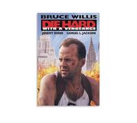 Die Hard Poster sur toile Motif thriller sur un flic solitaire combattant terroristes dans un gratte-ciel (3) 20 x 30 cm
