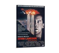 Die Hard Poster - Thriller d'action emblématique sur un flic solitaire combattant les terroristes dans un gratte-ciel (8) Poster d'œuvres d'art cool Impression sur toile à suspendre 20 x 30 cm
