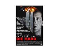 Die Hard Poster - Thriller d'action emblématique sur un flic solitaire qui combat les terroristes dans un gratte-ciel (13) - Impression sur toile décorative moderne pour la maison - 20 x 30 cm