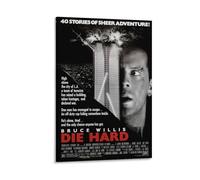 Die Hard Poster - Thriller d'action emblématique sur un flic solitaire qui combat les terroristes dans un gratte-ciel (12) - Impression sur toile moderne pour la décoration d'intérieur (40 x 60 cm)