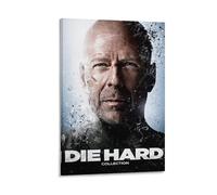 Die Hard Poster - Thriller d'action emblématique sur une toile représentant un flic solitaire qui combat des terroristes dans un gratte-ciel (2) - Décoration murale moderne - 50 x 75 cm