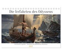 Die Irrfahrten des Odysseus (Tischkalender 2027 DIN A5 quer), CALVENDO Monatskalender: Griechische Legende - Stationen der gefährlichen Heimfahrt
