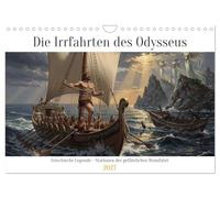 Die Irrfahrten des Odysseus (Wandkalender 2027 DIN A4 quer), CALVENDO Monatskalender: Griechische Legende - Stationen der gefährlichen Heimfahrt