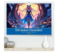 Die Isekai Chroniken (hochwertiger Premium Wandkalender 2026 DIN A2 quer), Kunstdruck in Hochglanz: 12 Welten. 12 Epochen. 1 magische Reise.