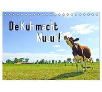 Die Kuh macht Muuuh! (Tischkalender 2026 DIN A5 quer), CALVENDO Monatskalender: Glückliche Kühe auf Wiesen in Niedersachsen