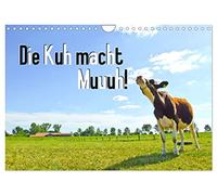 Die Kuh macht Muuuh! (Wandkalender 2026 DIN A4 quer), CALVENDO Monatskalender: Glückliche Kühe auf Wiesen in Niedersachsen