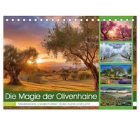 Die Magie der Olivenhaine (Tischkalender 2027 DIN A5 quer), CALVENDO Monatskalender: Silbergrüne Olivenhaine, warmes Licht und die Ruhe des Südens begleiten dich durch das Jahr.