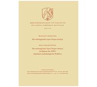 Die Multiregionale Input-Output-Analyse. Die Multiregionale Input-Output-Analyse Im Rahmen Der Ewg: Statistisch-Methodologische Probleme