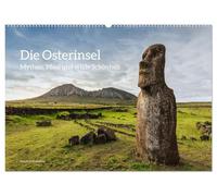 Die Osterinsel - Mythen, Moai und wilde Schönheit (Wandkalender 2026 DIN A2 quer), CALVENDO Monatskalender: Magische Inselwildnis und Moai im Pazifik