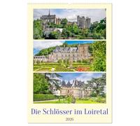 Die Schlösser im Loiretal (Wandkalender 2026 DIN A2 hoch), CALVENDO Monatskalender: Die Loire ist mit einer Länge von rund 1006 Kilometern der größte Fluss Frankreichs, der in den Atlantik mündet.