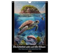 Die Schönheit unter und über Wasser (Wandkalender 2026 DIN A4 hoch), CALVENDO Monatskalender: Eine Reise durch eine farbenfrohe Welt.