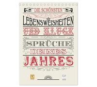 Die schönsten Lebensweisheiten Typo - Kalender (Tischkalender 2026 DIN A5 hoch), CALVENDO Monatskalender: Die schönsten Lebensweisheiten und kluge Sprüche Deines Jahres