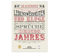 Die schönsten Lebensweisheiten Typo - Kalender (Wandkalender 2026 DIN A2 hoch), CALVENDO Monatskalender: Die schönsten Lebensweisheiten und kluge Sprüche Deines Jahres