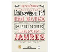 Die schönsten Lebensweisheiten Typo - Kalender (Wandkalender 2026 DIN A4 hoch), CALVENDO Monatskalender: Die schönsten Lebensweisheiten und kluge Sprüche Deines Jahres