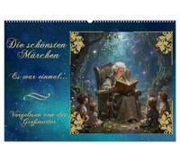 Die schönsten Märchen (Wandkalender 2027 DIN A2 quer), CALVENDO Monatskalender: Es war einmal... Vorgelesen von der Großmutter