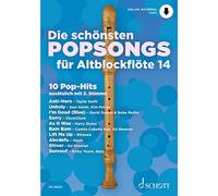 Die schönsten Popsongs für Alt-Blockflöte: 10 Pop-Hits. Band 14. 1-2 Alt-Blockflöten.