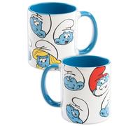 Die Schtroumpfs Tasse à café en céramique Blanc/bleu 320 ml