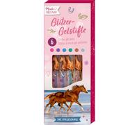 Die Spiegelburg Lot de 6 stylos gel pailletés - Amis des chevaux