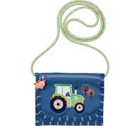 Die Spiegelburg Pochette tour de cou tracteur Ed. 2 - Porte Monnaie Wenn ich mal groß Portefeuille, bleu, 13x10 cm, Classique